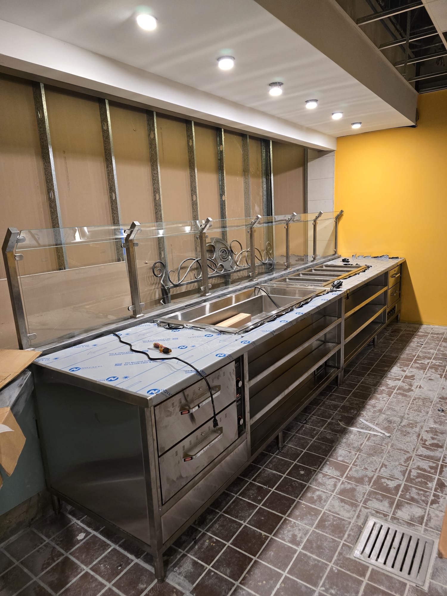 Steam Table y fregaderos